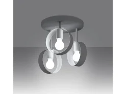 Sollux Lighting Plafón-Sollux Titran Plafón Semi Empotrado Blanco