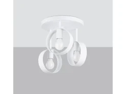 Sollux Lighting Plafón-Sollux Titran Plafón Semi Empotrado Blanco