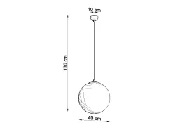 Sollux Lighting Sollux UGO - 1 Light Globe colgante , cromo, E27 Blanco New