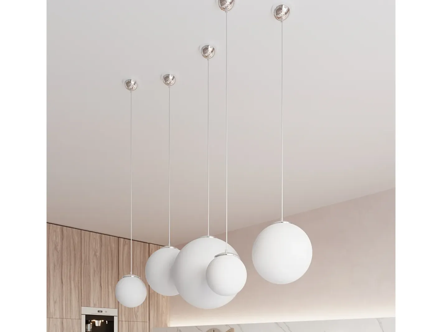 Best Sollux Lighting Sollux UGO - 1 Light Globe colgante , cromo, E27 Blanco