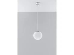 Best Sollux Lighting Sollux UGO - 1 Light Globe colgante , cromo, E27 Blanco