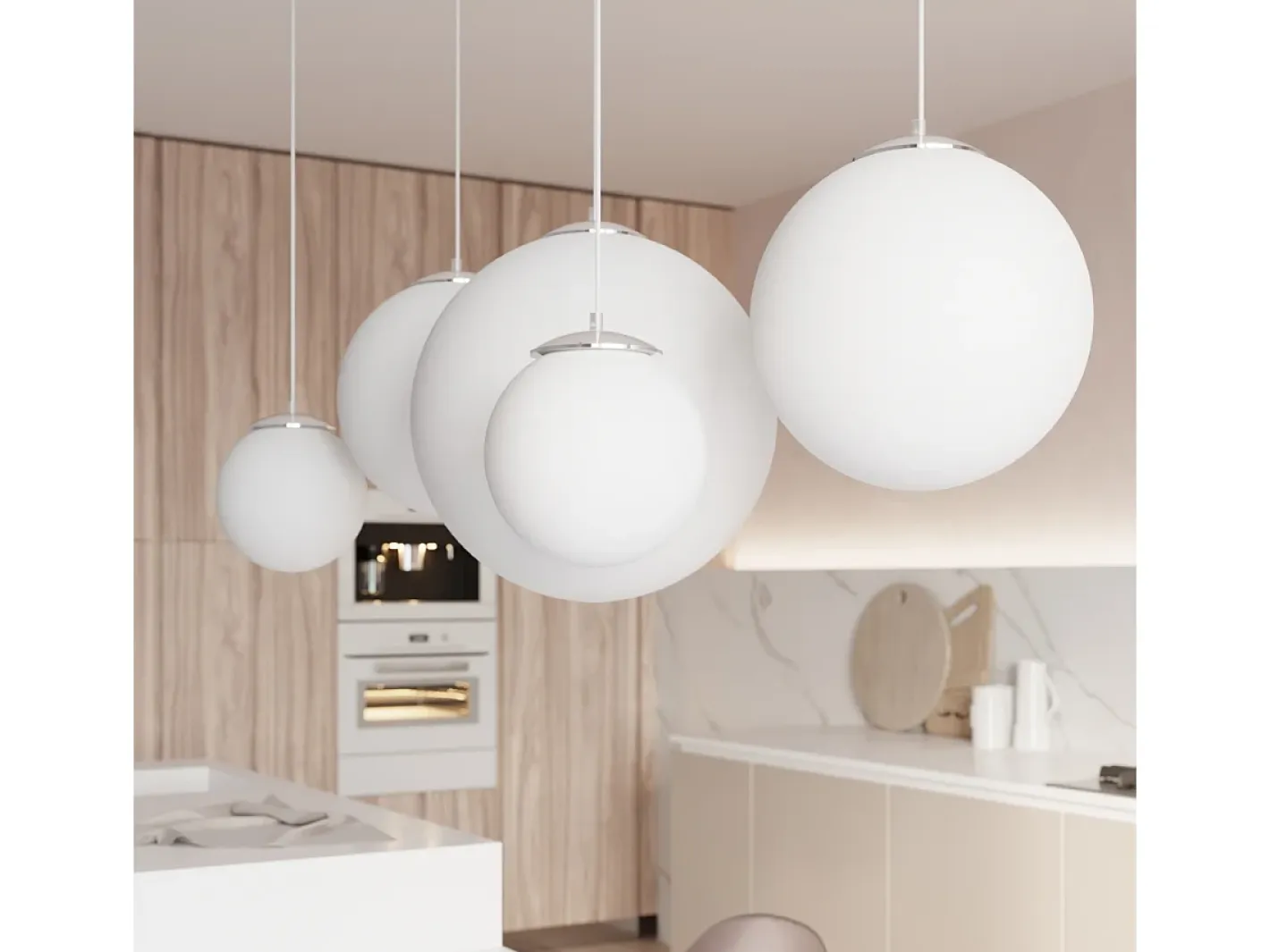 Best Sollux Lighting Sollux UGO - 1 Light Globe colgante , cromo, E27 Blanco