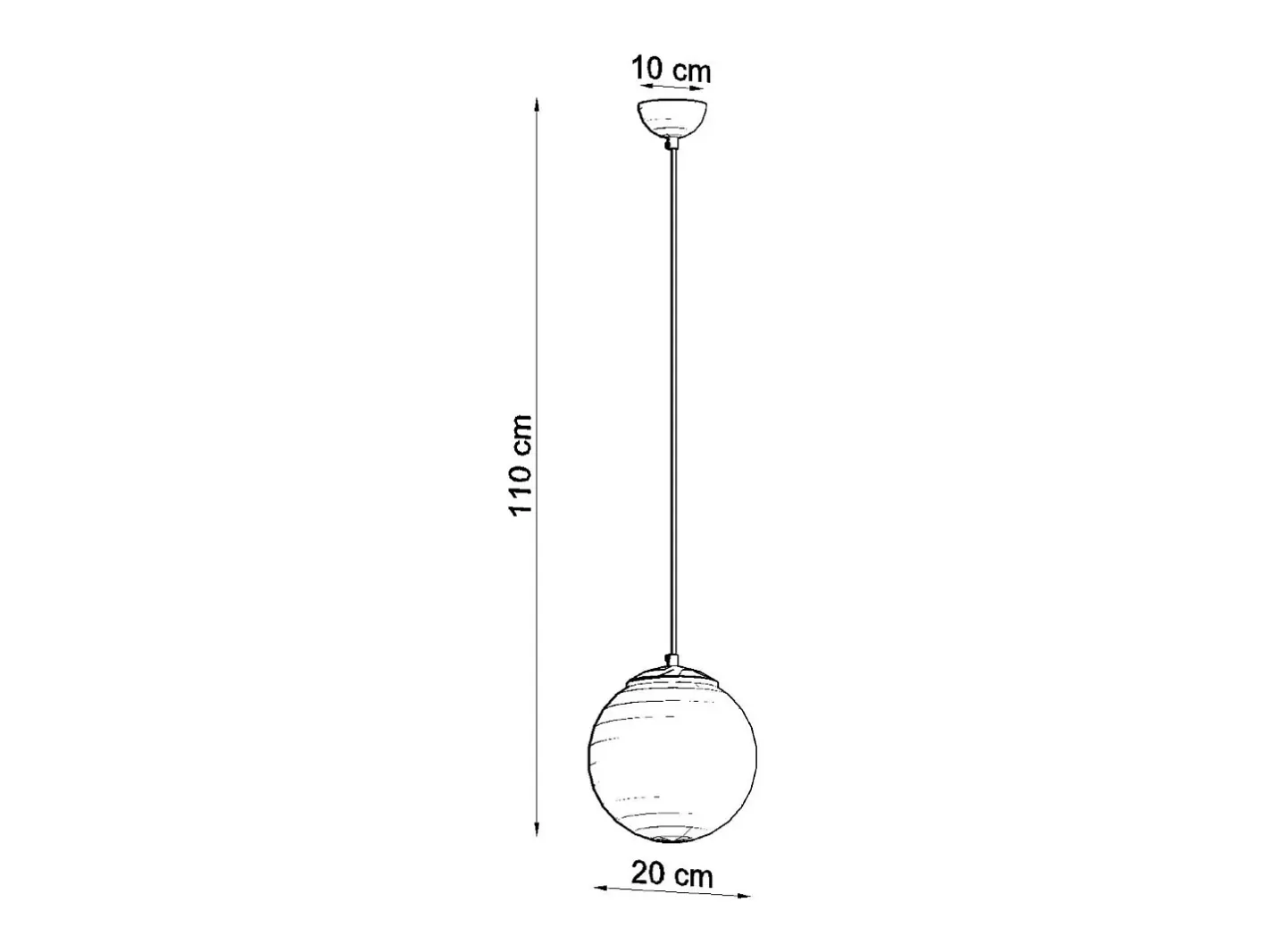 Best Sollux Lighting Sollux UGO - 1 Light Globe colgante , cromo, E27 Blanco
