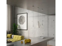 Sollux Lighting Lámpara Suspendida-Sollux UMBERTO - Lámpara colgante de techo tipo jaula con 1 luz blanca, E27 Blanco