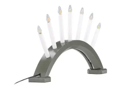 ebuy24 Soporte de adviento eléctrico Kebnekaise de 7 luces de color . Verde Online