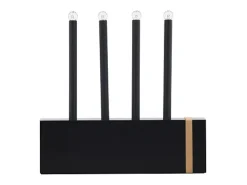 ebuy24 Lámpara De Mesa-Soporte de adviento Fjällberget eléctrico 4 luces . Negro