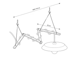 Ledkia Soporte de Techo Zigh-Zagh para Lámparas Colgantes Creative-Cables Modelo ZIGH-ZAGH01 Natural Color natural claro Sale