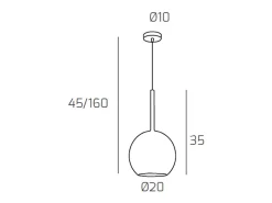 Discount Sosp. Cromo 1 Luce Media Cromo Plateado