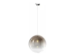 Online Sosp. Cromo 1 Luce Vetro Grande Bronzo Bronce