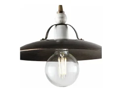 Discount Sospensione Cantina Stile Industrial 1 Luce Ferro Marrone E Oro Dorado
