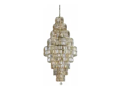 Sospensione Classico Impero Acciaio Ottone Cristallo 13 Luci E14 Dorado Online