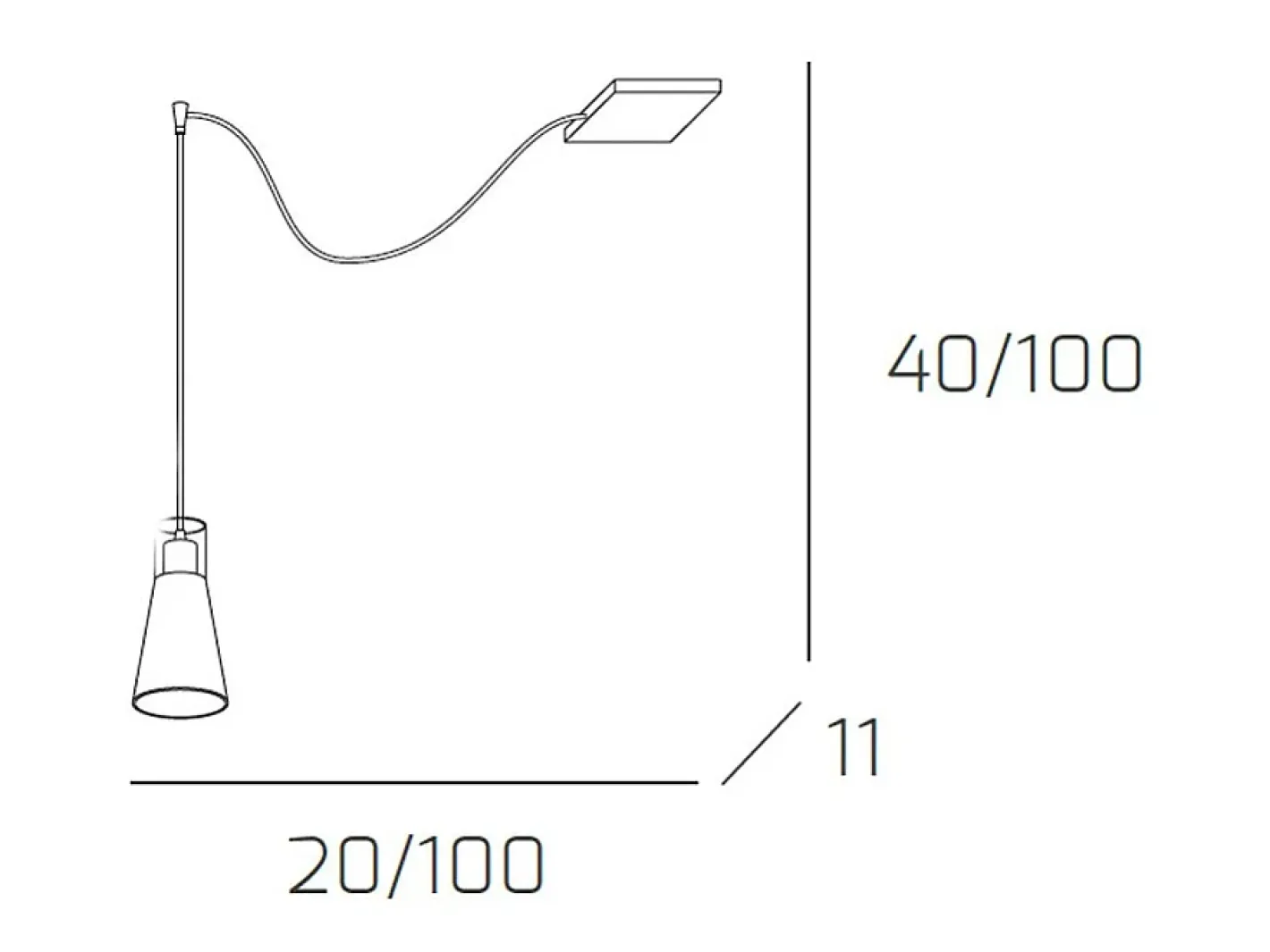 Sospensione Contemp Decentratori Cone Metallo Cromo Vetro Satinato 1 Luce E27 Blanco