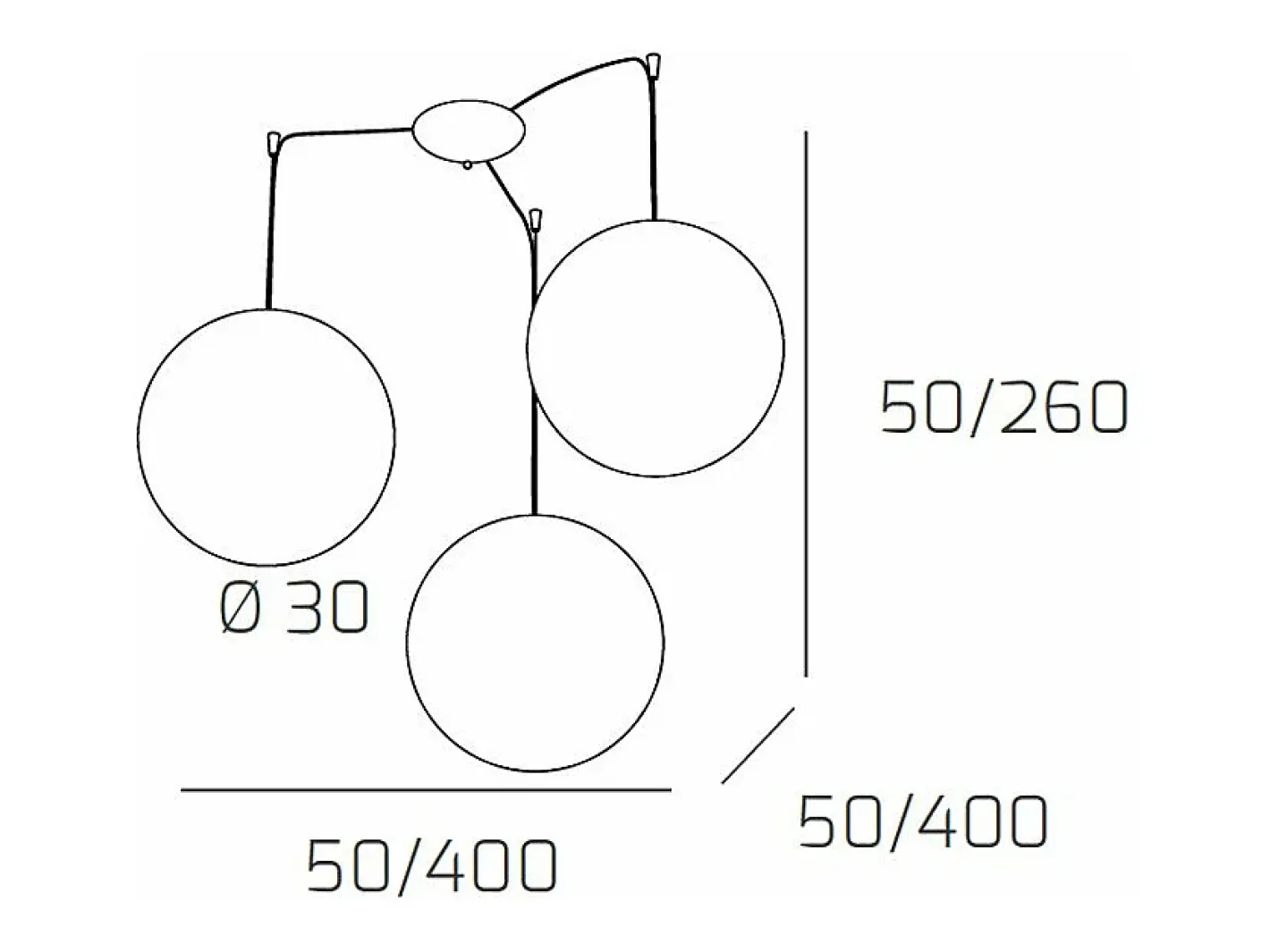 Lámpara Suspendida-Sospensione Contemp Glitter Metallo Cromo Vetro Soffiato Trasp 3 Luci E27 30Cm Blanco