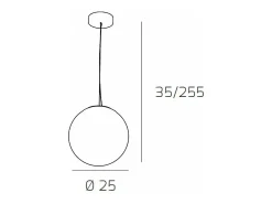 Lámpara Suspendida-Sospensione Contemp Glitter Metallo Cromo Vetro Soffiato Trasp 1 Luce E27 25Cm Blanco