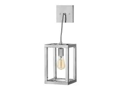 Sospensione Contemporanea Ensemble Acciaio Nichel Lucido 1 Luce E27 Gris