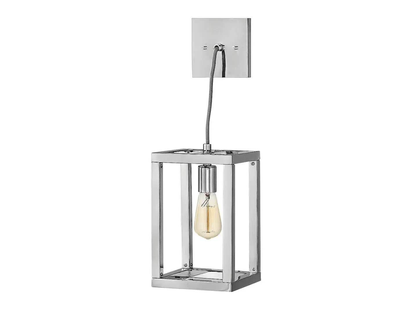 Sospensione Contemporanea Ensemble Acciaio Nichel Lucido 1 Luce E27 Gris