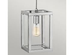 Sospensione Contemporanea Ensemble Acciaio Nichel Lucido 1 Luce E27 Gris