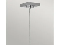 Sospensione Contemporanea Ensemble Acciaio Nichel Lucido 1 Luce E27 Gris
