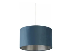 Sospensione Contemporanea Tamburo Tessuto Verde Argento 1 Luce D38Cm Plateado New