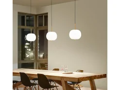 Lámpara Suspendida-Sospensione Contemporanea Cirro Metallo Oro Vetro Bianco Led 18W 3000K Blanco