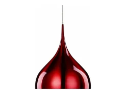Lámpara Suspendida-Sospensione Contemporanea Vibrante Alluminio Rosso 1 Luce E27 Rojo