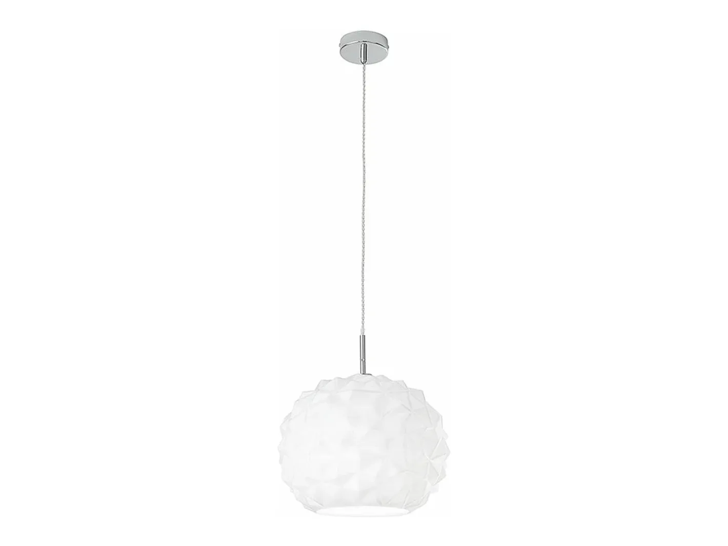 Best Sospensione Contemporanea Meteora Metallo Bianco Vetro 1 Luce E27 Blanco