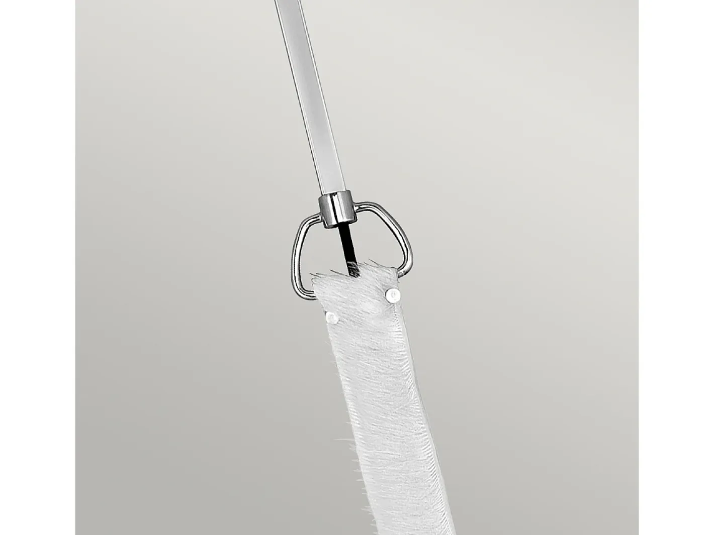 Outlet Sospensione Contemporanea Ludlow Acciaio Nichel Lucido Acrilico 1 Luce E27 Gris