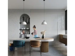 New Sollux Lighting Sospensione Cupola Grigio Chiaro E27 Cúpula colgante claro E27 Gris