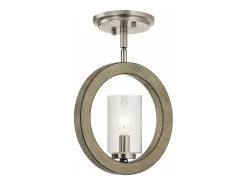 Sospensione Industrial Nordica Grand Bank Acciaio Grigio Antico Vetro 1 Luce E14 Gris Outlet
