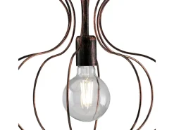 Sale Sospensione Industrial Titty 1 Luce Ferro Laccato Nero E Rame Cobrizo