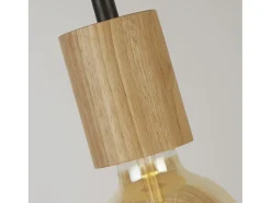 Sospensione Industrial-Nordico Spinoso Acciaio Nero Marrone 1 Luce E27 Marru00f3n Online