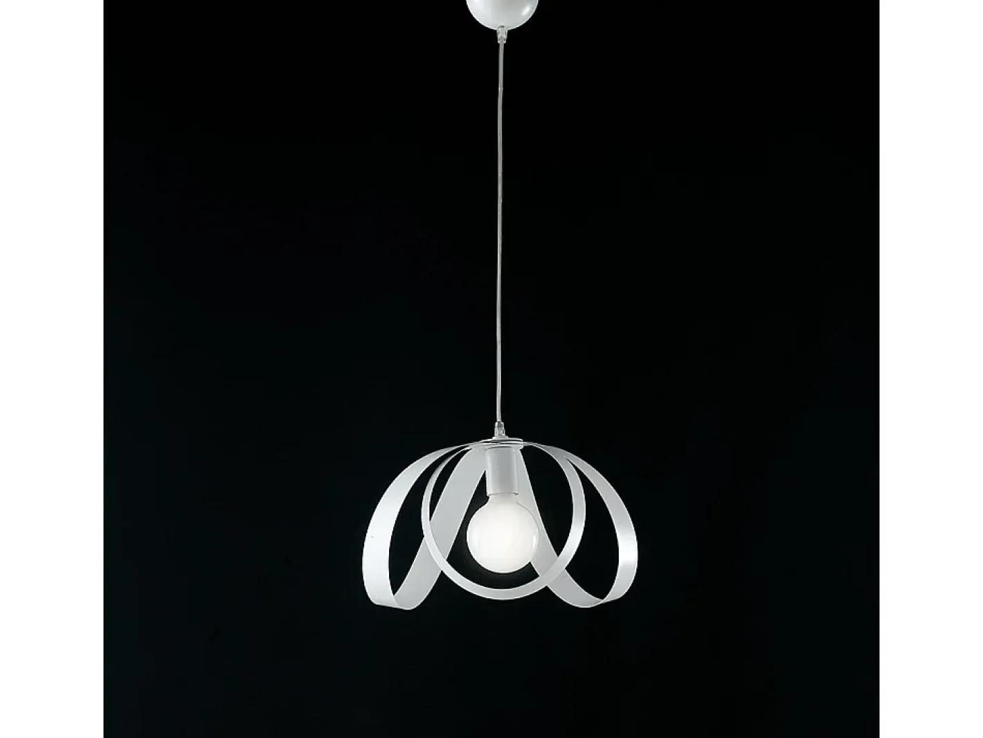 Sospensione Moderna 1 Luce Ferro Laccato Bianco Serie Piovra Blanco Hot