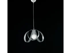 Discount Sospensione Moderna 1 Luce Ferro Laccato Bianco e Grigio Serie Piovra Blanco
