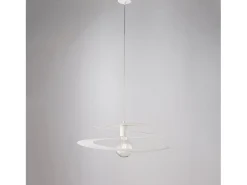Sale Sospensione Moderna 1 Luce Spring Ferro Laccato Bianco Taglio Laser Blanco