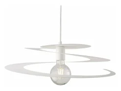 Sale Sospensione Moderna 1 Luce Spring Ferro Laccato Bianco Taglio Laser Blanco