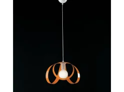 Sospensione Moderna 1 Luce Ferro Laccato Bianco e Arancio Serie Piovra Blanco Best
