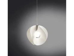 Online Sospensione Moderna Atom Polilux ® Bianco E Metallo Cromo 1 Luce E27 Blanco