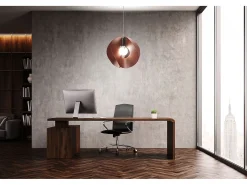 Sale Sospensione Moderna Atom Polilux ® Rame E Metallo Cromo 1 Luce E27 D54Cm Cobrizo