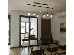 Sale Sollux Lighting Sospensione Moderna Barra Dritta 6 Luci Nero E27 Colgante de barra recto moderno 6 luces E27 Negro