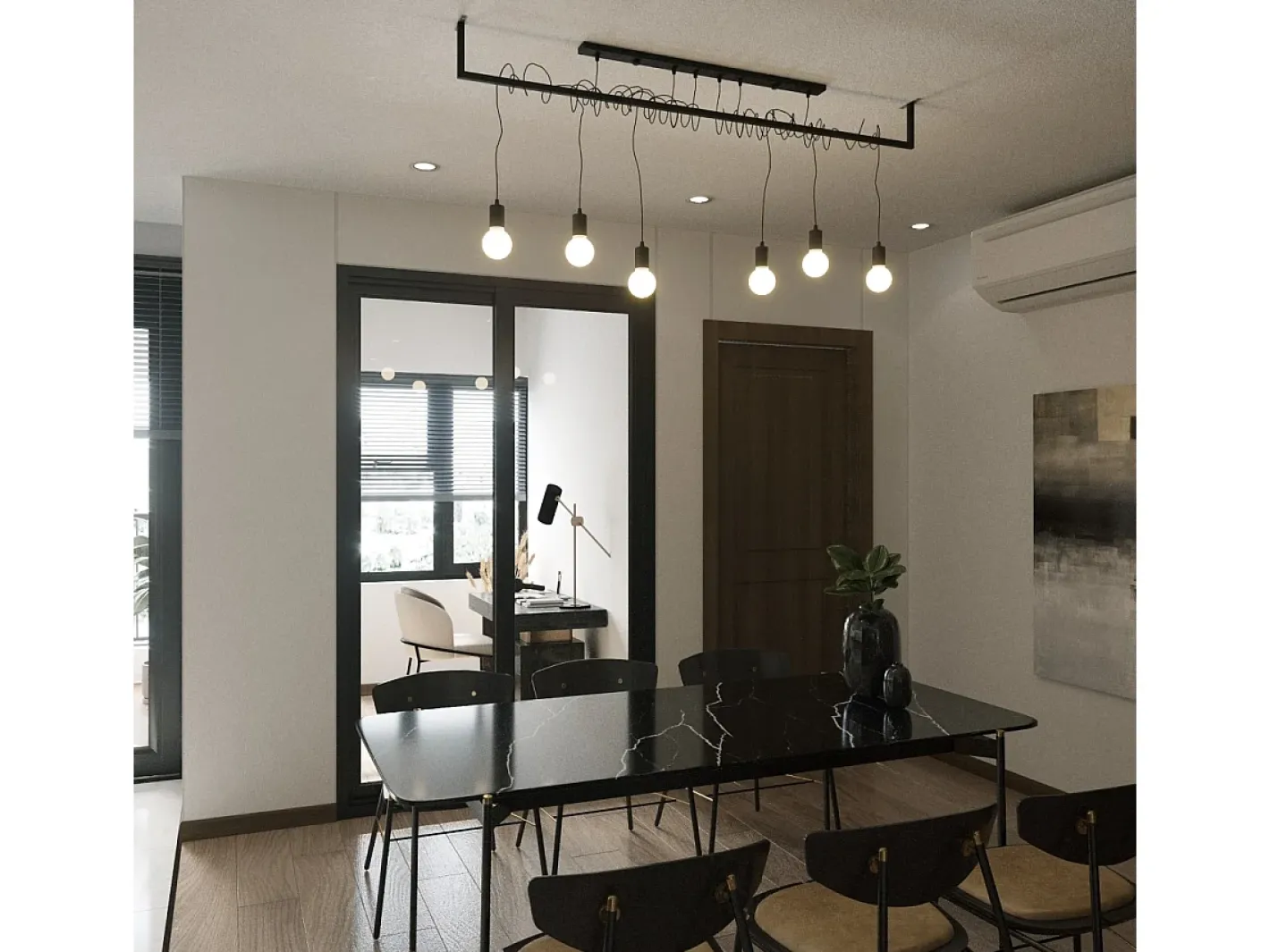 New Sollux Lighting Sospensione Moderna Barra Dritta 2 Luci Nero E27 Colgante moderno de barra recta 2 luces E27 Negro