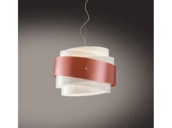 Lámpara Suspendida-Sospensione Moderna Bea Polilux ® Rame E Metallo Cromo 1 Luce E27 D40Cm Cobrizo