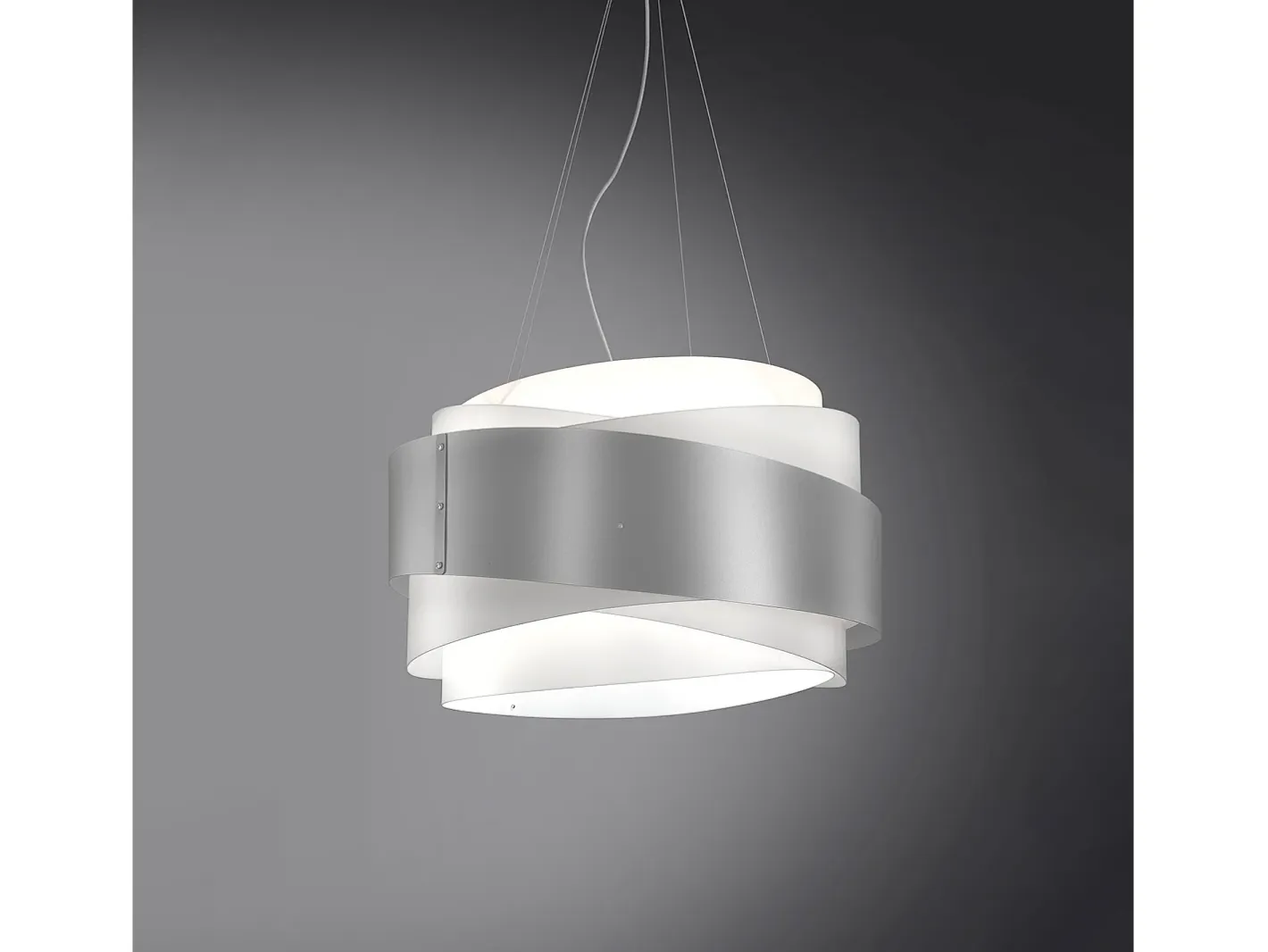 Sospensione Moderna Bea Polilux ® Argento E Metallo Cromo 1 Luce E27 D60Cm Plateado Clearance