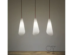 Lámpara Suspendida-Sospensione Moderna Calle Polilux ® Bianco E Metallo Cromo 1 Luce E27 Blanco