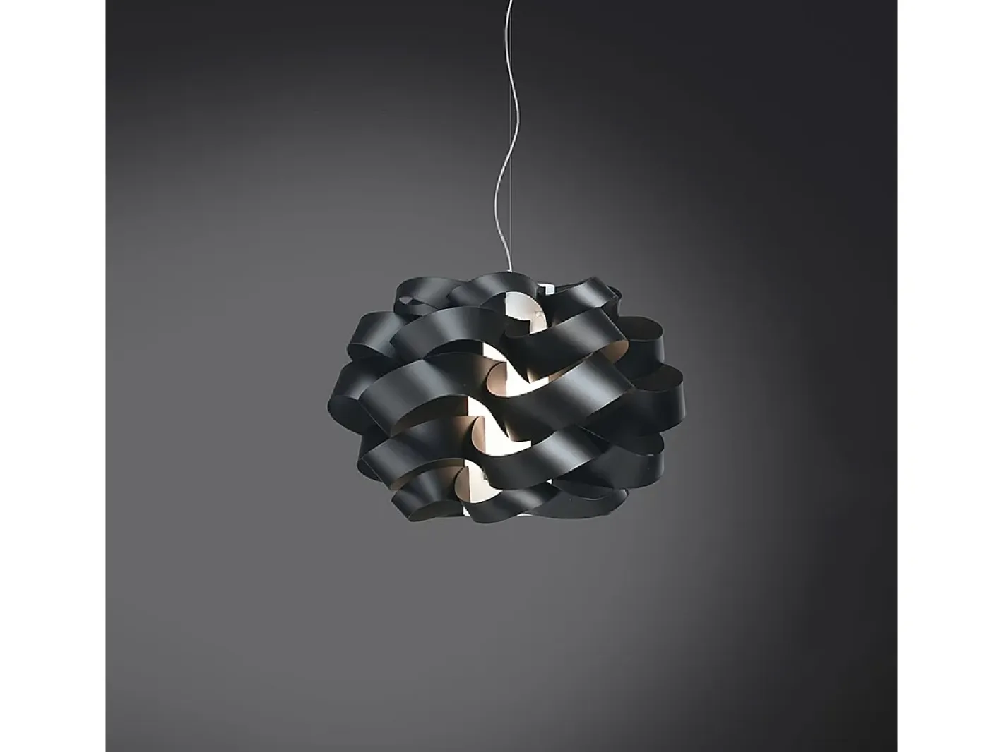 Sospensione Moderna Cloud Polilux ® Nero E Metallo Cromo 1 Luce E27 D.50Cm Negro Clearance