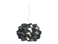 Online Sospensione Moderna Cloud Polilux ® Nero E Metallo Cromo 1 Luce E14 Negro