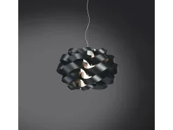 Online Sospensione Moderna Cloud Polilux ® Nero E Metallo Cromo 1 Luce E14 Negro