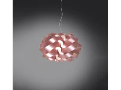 Clearance Sospensione Moderna Cloud Polilux ® Pink Metal E Metallo Cromo 1 Luce E14 Plateado