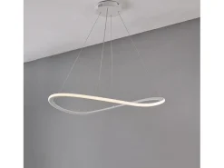 Plafón-Sospensione Moderna Darwin Plastica Bianca Led 40W Dimmerabile 3000-4000-6000K Blanco