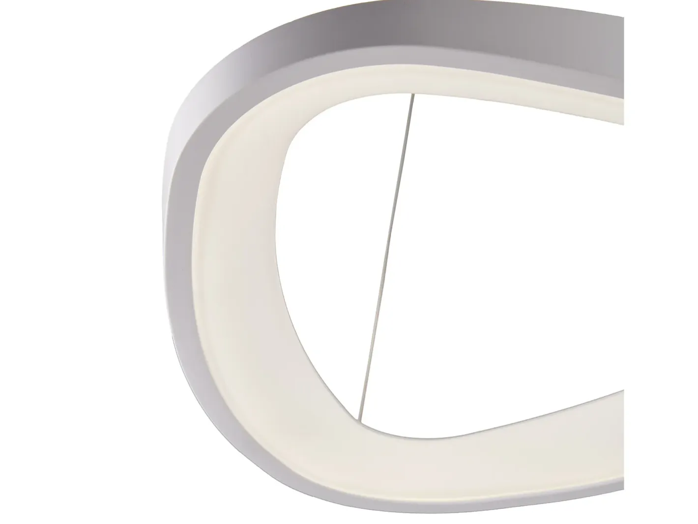 Plafón-Sospensione Moderna Darwin Plastica Bianca Led 40W Dimmerabile 3000-4000-6000K Blanco