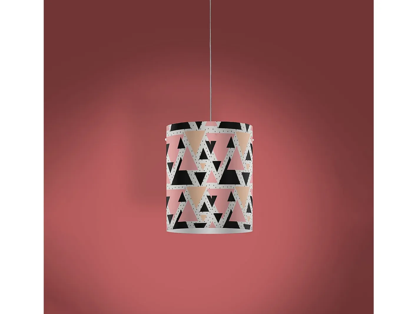 Sospensione Moderna Decolight Polilux ® Grafica Triangle 1 Luce E27 Blanco Hot